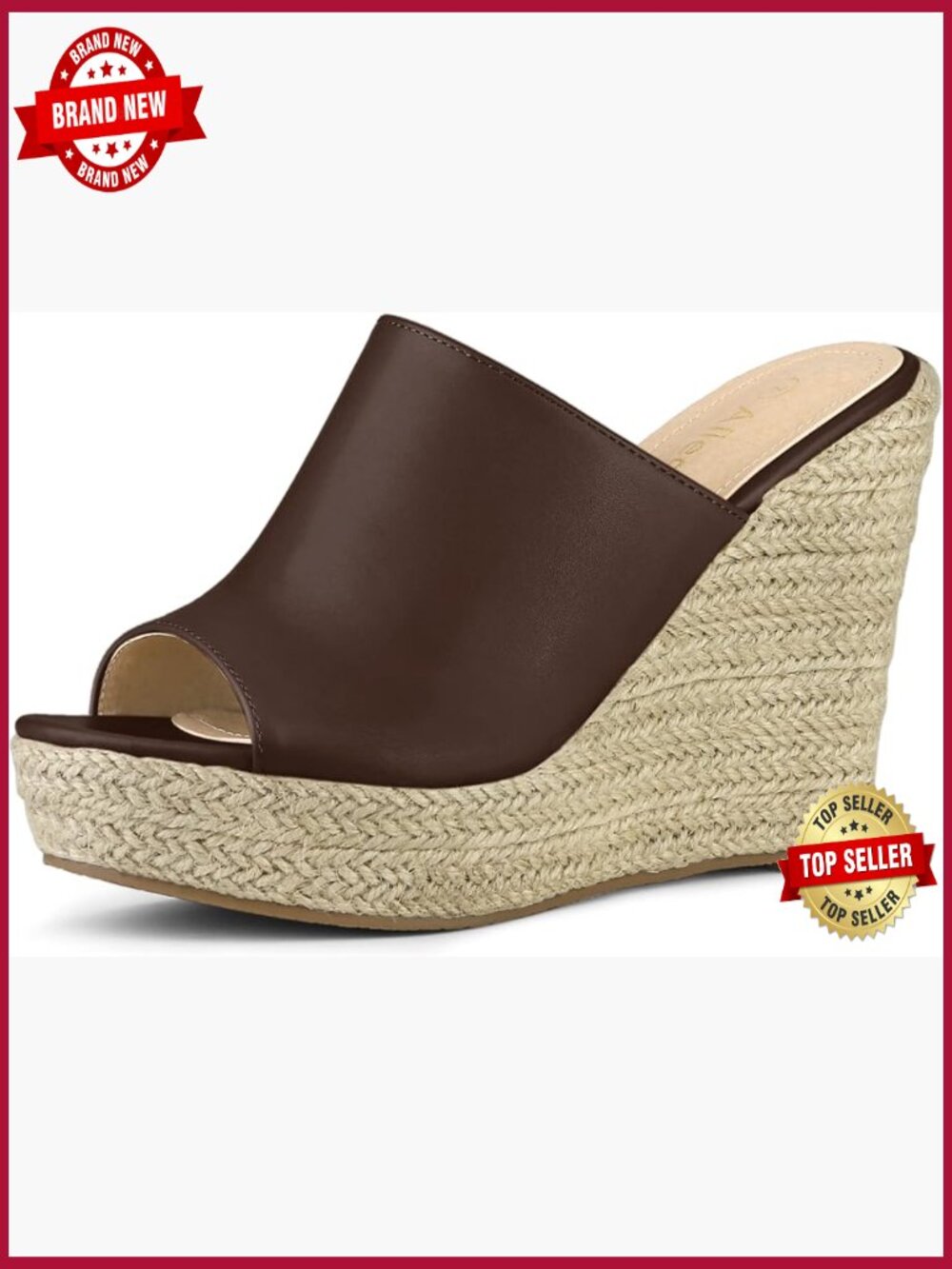 Espadrille Wedge Platform Mules Slide Sandals Open Toe